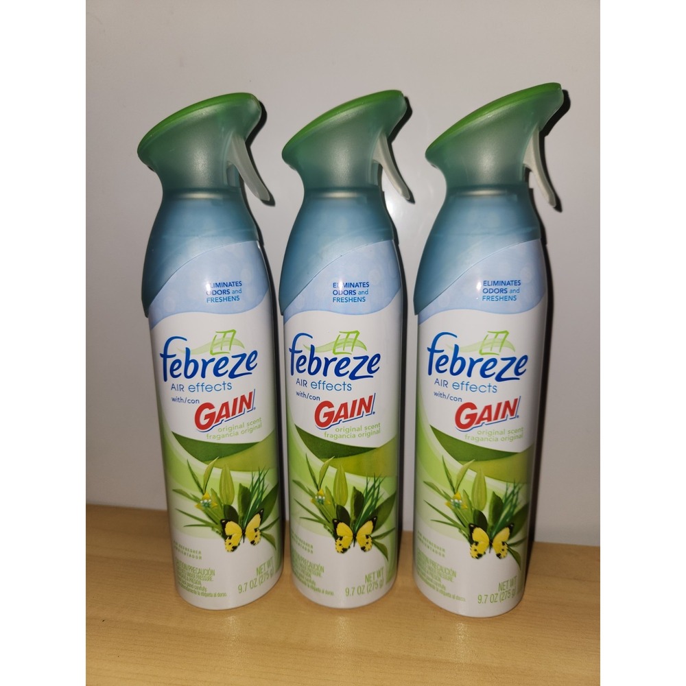 Lot Of 3~Febreze Air Effects With GAIN-9.7 oz (275 g) Ea-NEW~DISCONTINUED STOCK